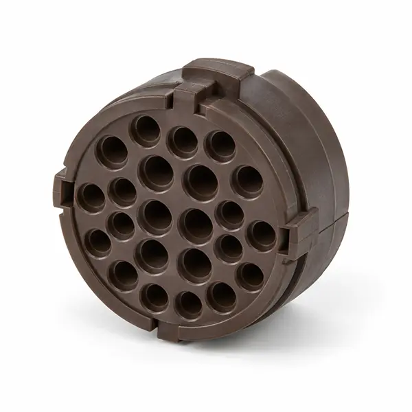 High-temperature plastic connector insert