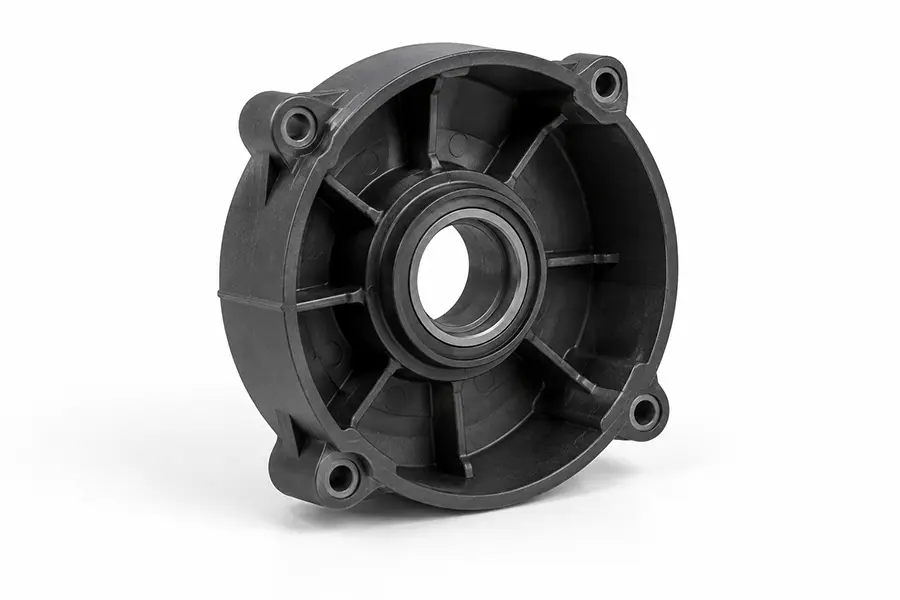 Molded robotic joint and drive housing with reinforcing ribs